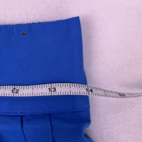 Vintage 90s Bobbie Brown High Waist Palazzo Shorts Culottes Blue Women’s M - Picture 11 of 16